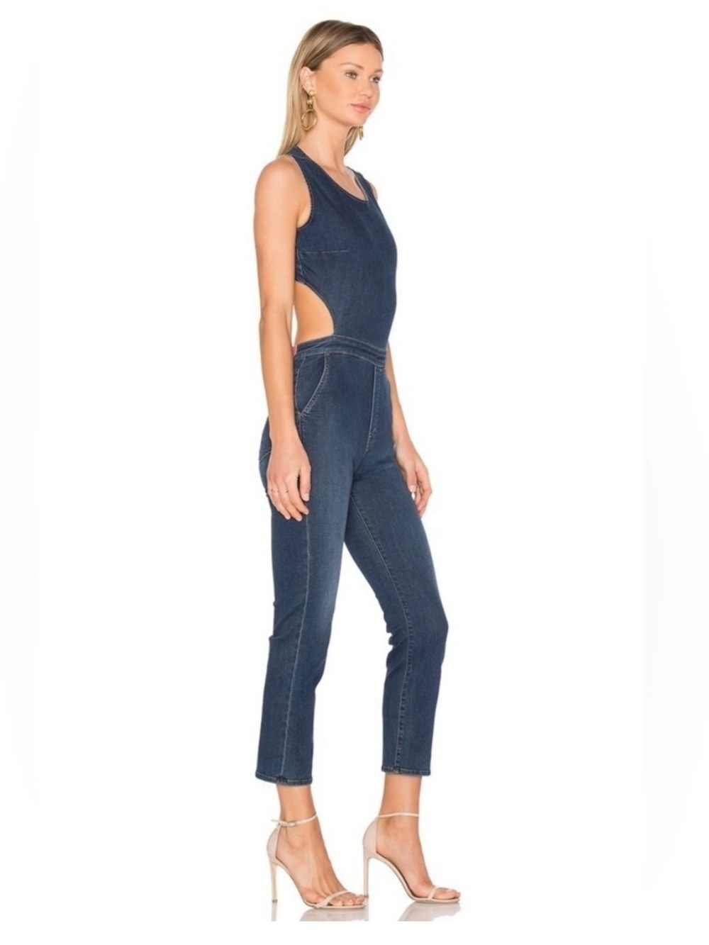 Mother x Miranda Kerr The Cut it Out Jumpsuit in Absolutely, Positively - Picture 3 of 11